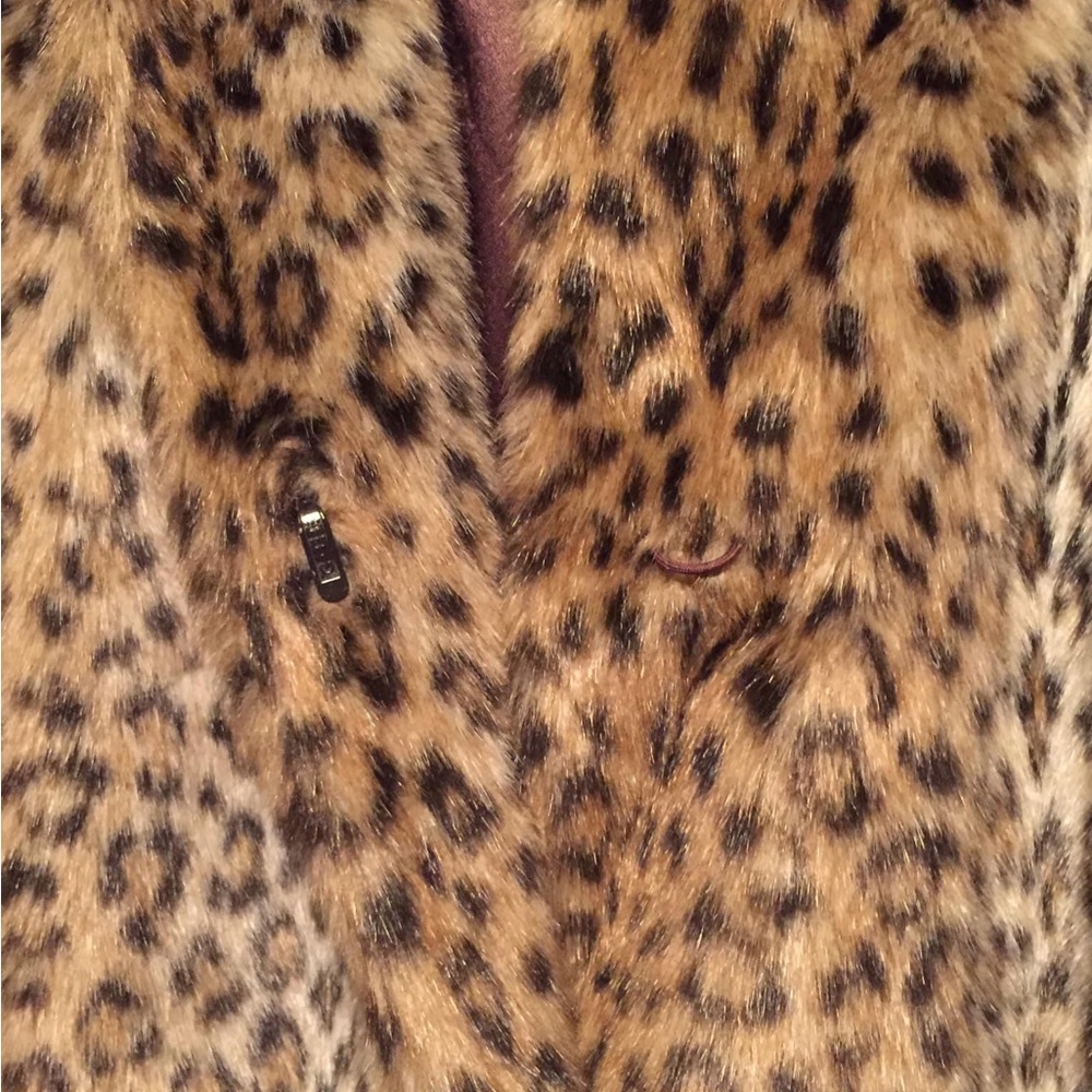 5543 Pamela McCoy Faux Leopard Fur Coat Full Length - Medium Super Soft CLEAN - Picture 8 of 11